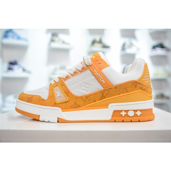 Louis Vuitton Trainer, Denim, Orange-Yellow, 1A9JHB